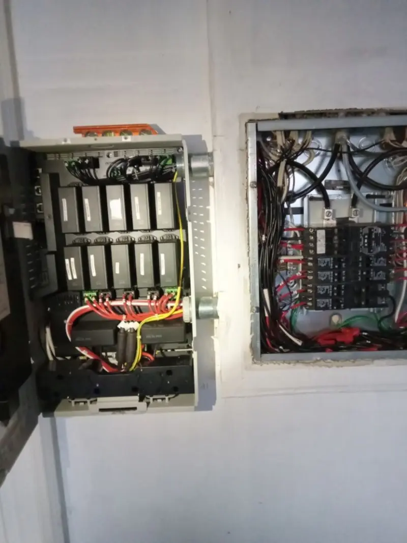 Electrical panel upgrade completed for Security Camera Wiring in Kendallville